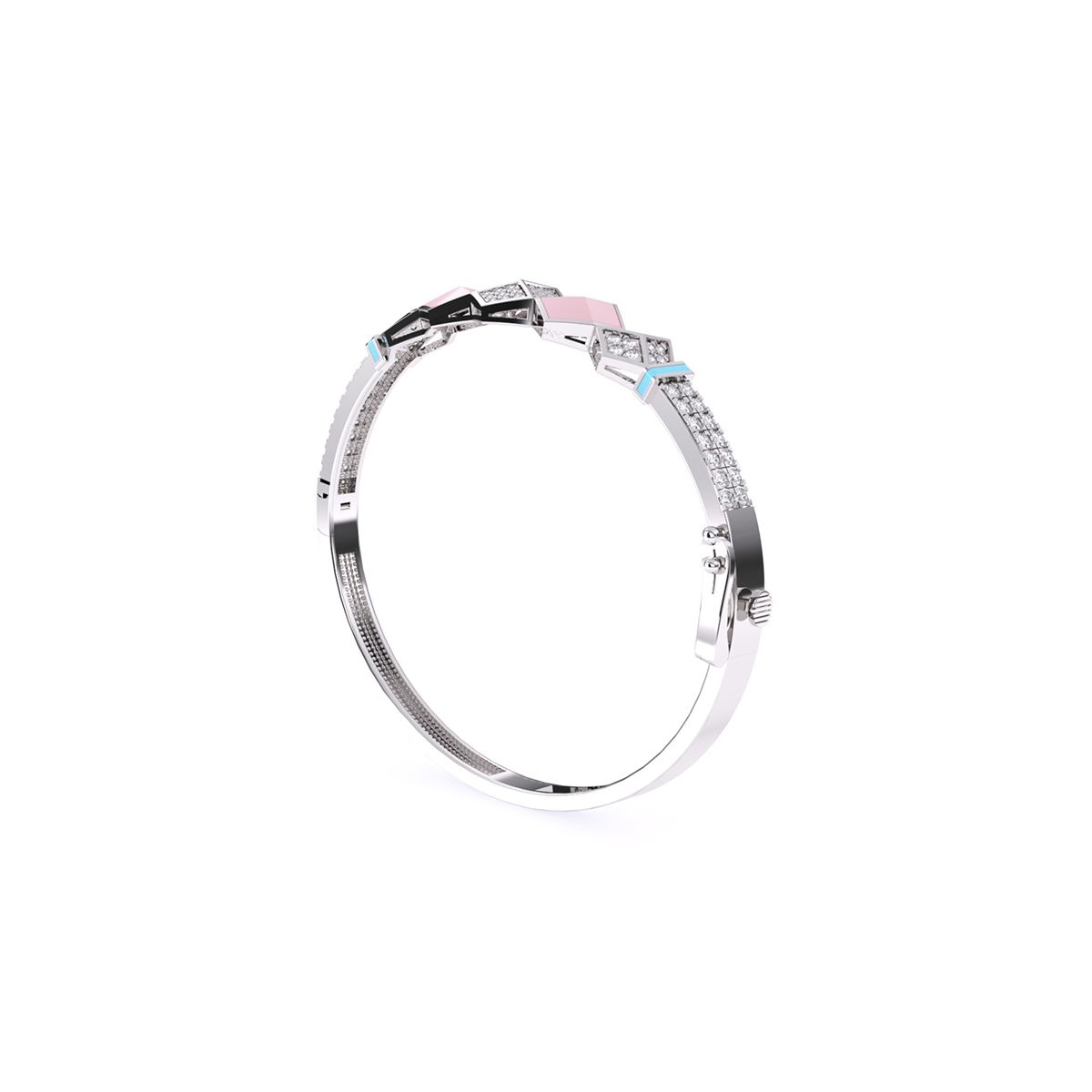 Impressive Round Cluster Diamond Bracelet
